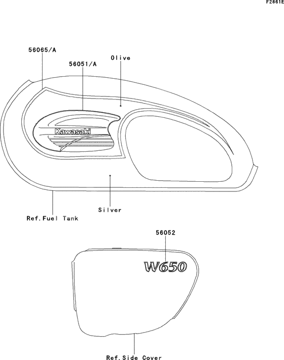 Decals(silver/olive)(ej650-a4)