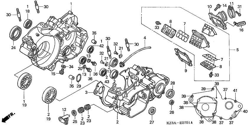 Crankcase              

                  CR250R3