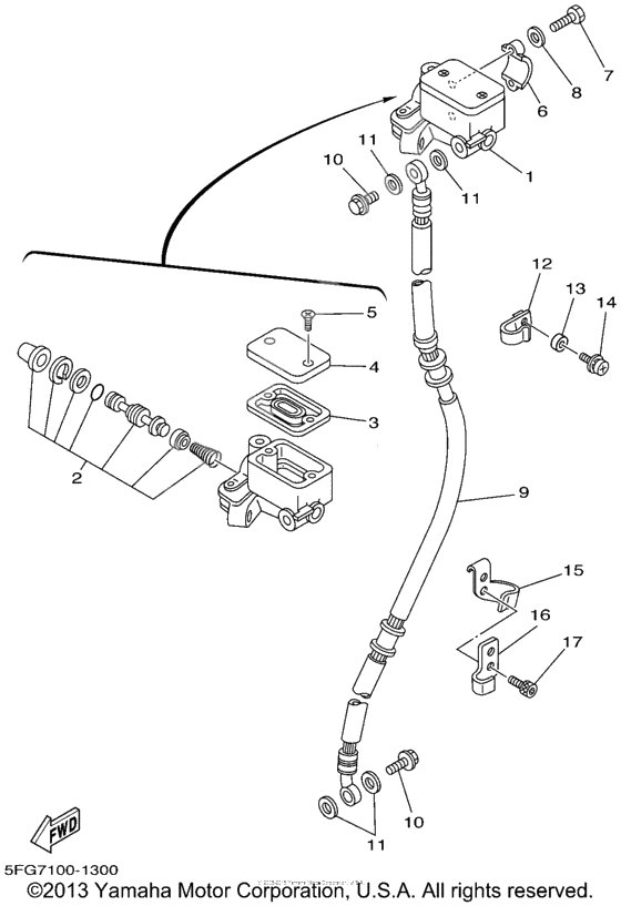 Front master cylinder