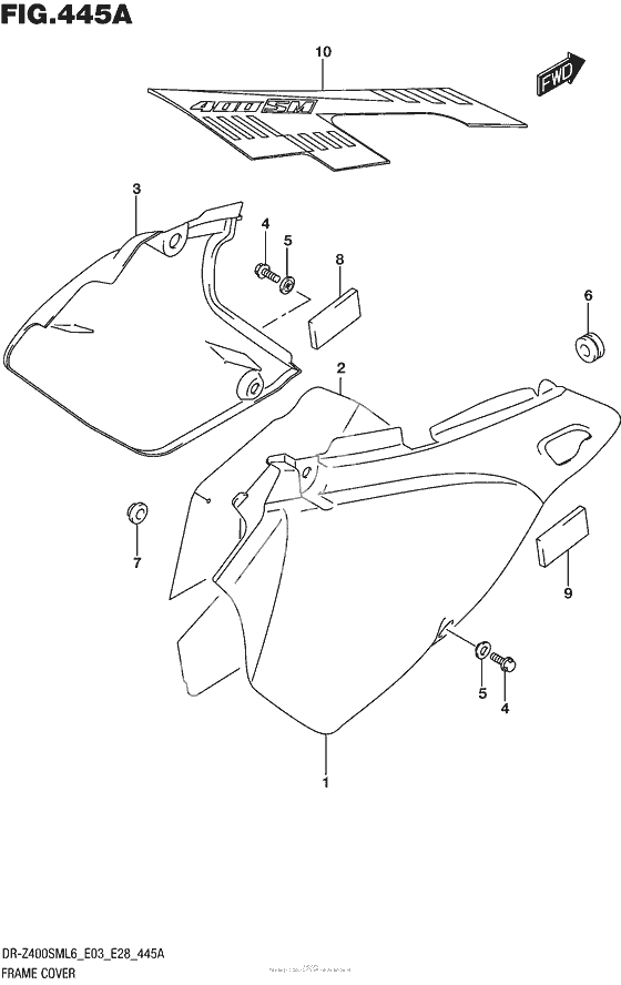 Боковые панели (Dr-Z400Sml6 E03)