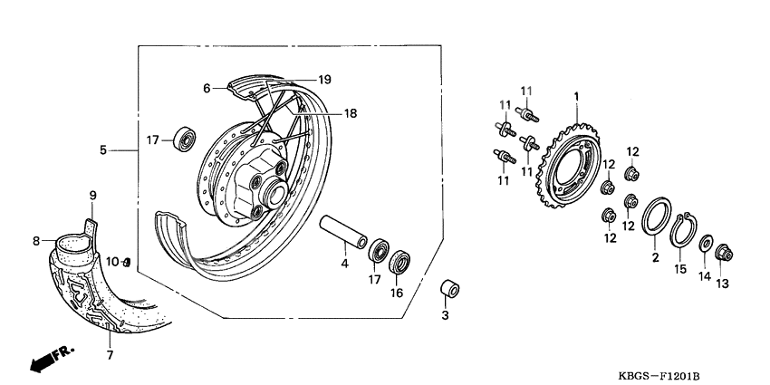 Rear wheel complete assy              

                  2