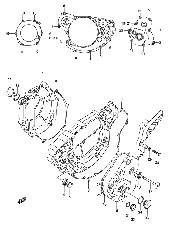 Crankcase cover ass`y (v