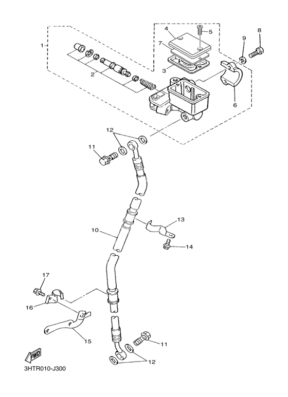 Передний тормозной цилиндр