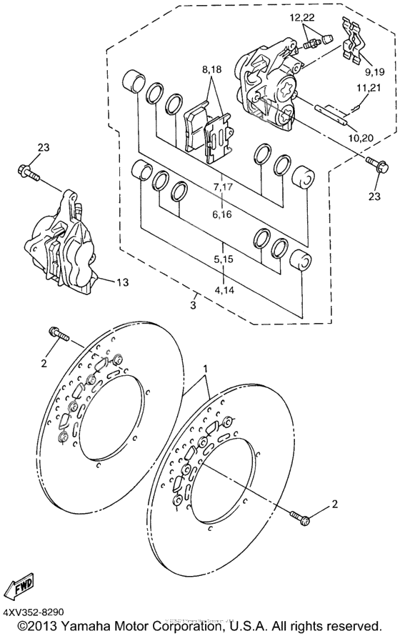 Front brake caliper