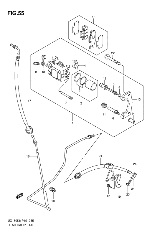 Rear caliper