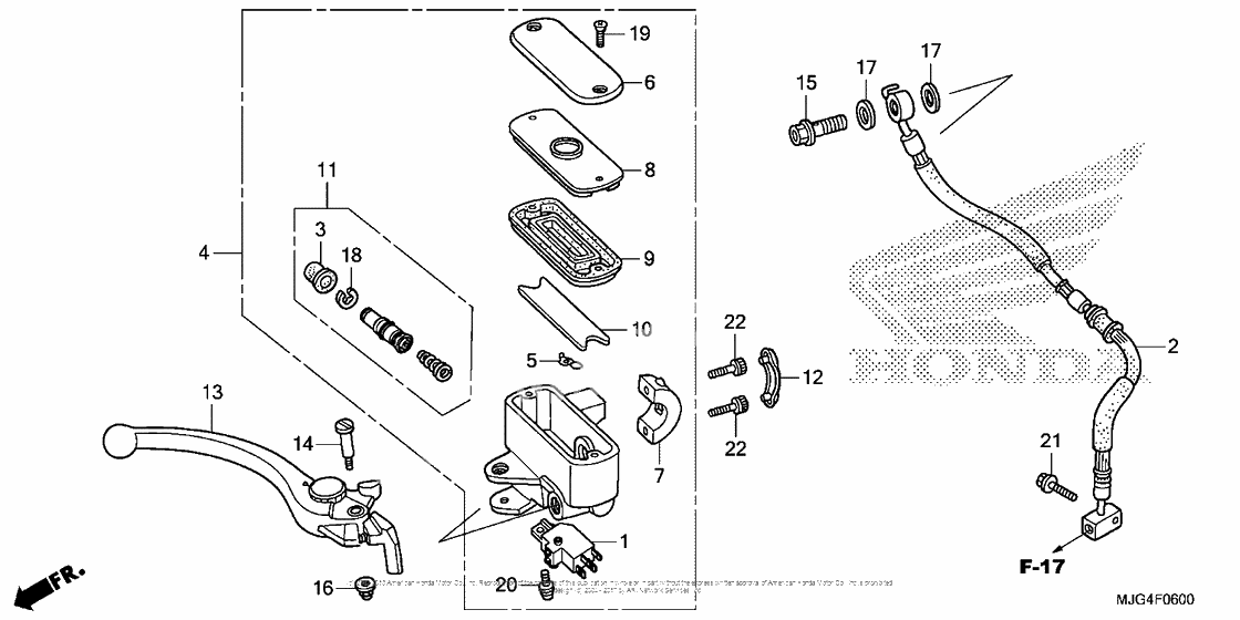 Передний тормозной цилиндр