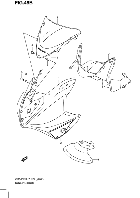 Cowling body              

                  Gs500fhk9
