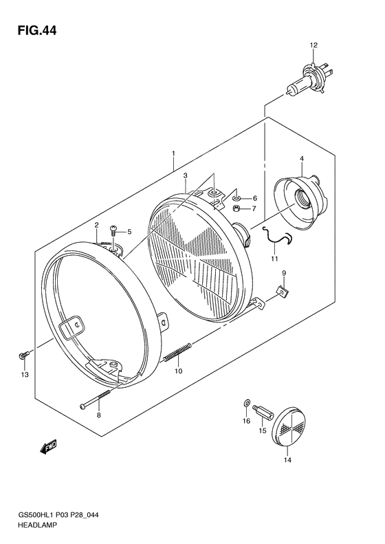 Headlamp              

                  Gs500h p28