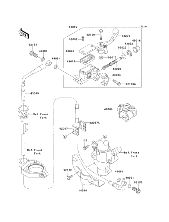 Front master cylinder