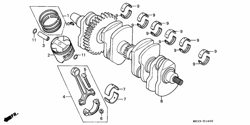 Crankshaft/piston