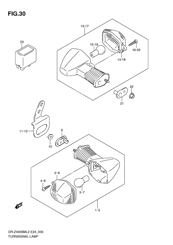 Turnsignal front & rear lamp