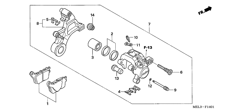 Rear brake caliper              

                  CBR1000RR6/7
