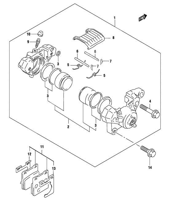 Rear caliper              

                  Model k4