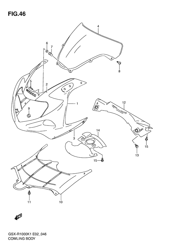 Cowling body              

                  Gsx-r1000k1