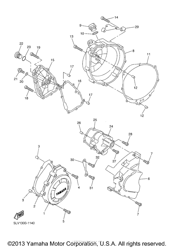 Crankcase cover              

                  1