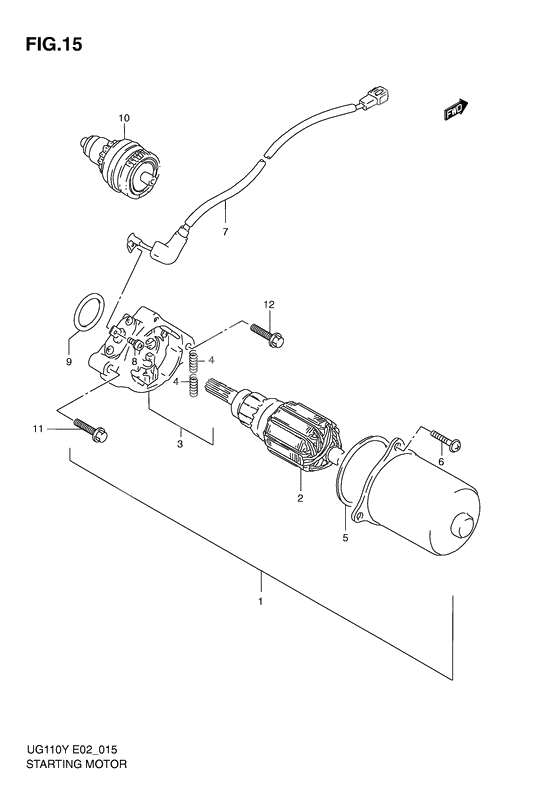 Starting motor