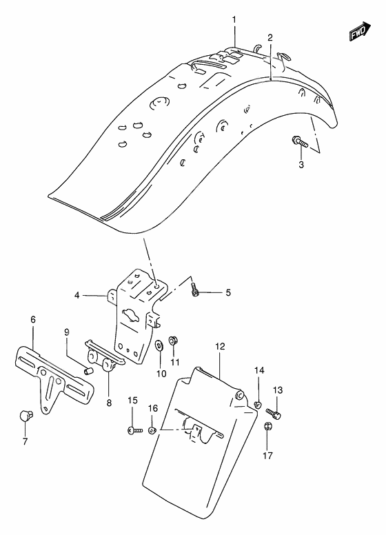 Rear fender              

                  Model x