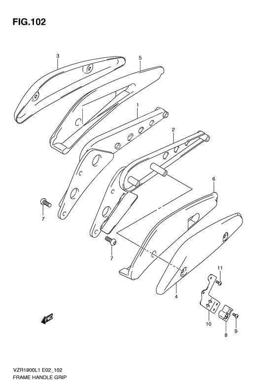 Frame handle grip              

                  Vzr1800ufl1 e19