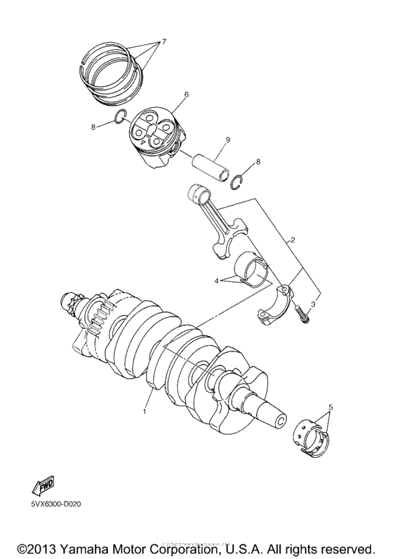 Crankshaft piston