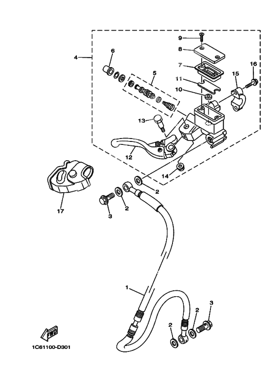 Front master cylinder