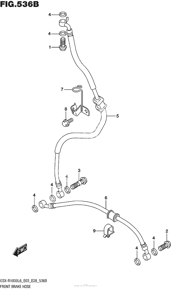 Front Brake Hose (Gsx-R1000L6 E28)