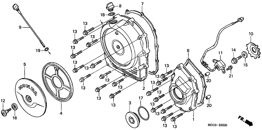 Right crankcase cover