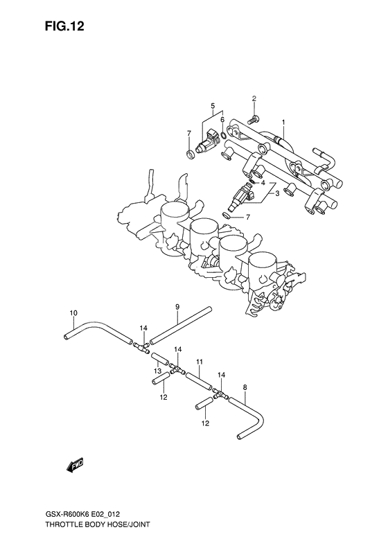 Throttle body hose/joint