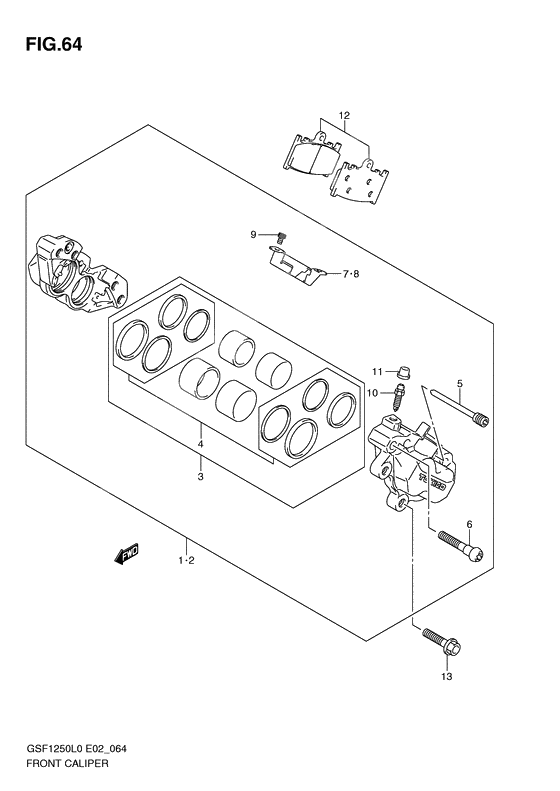 Front caliper              

                  Gsf1250al0