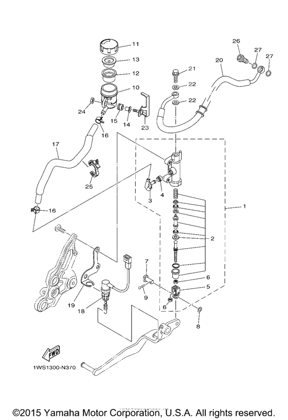 Rear master cylinder