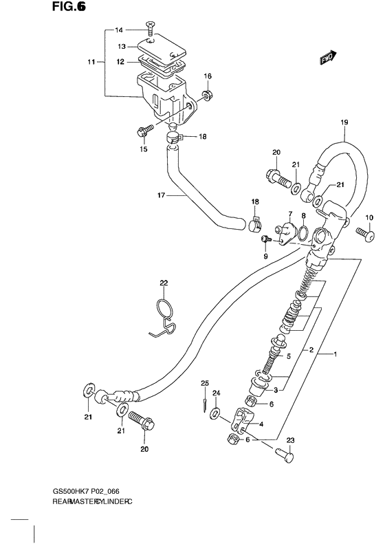 Rear master cylinder
