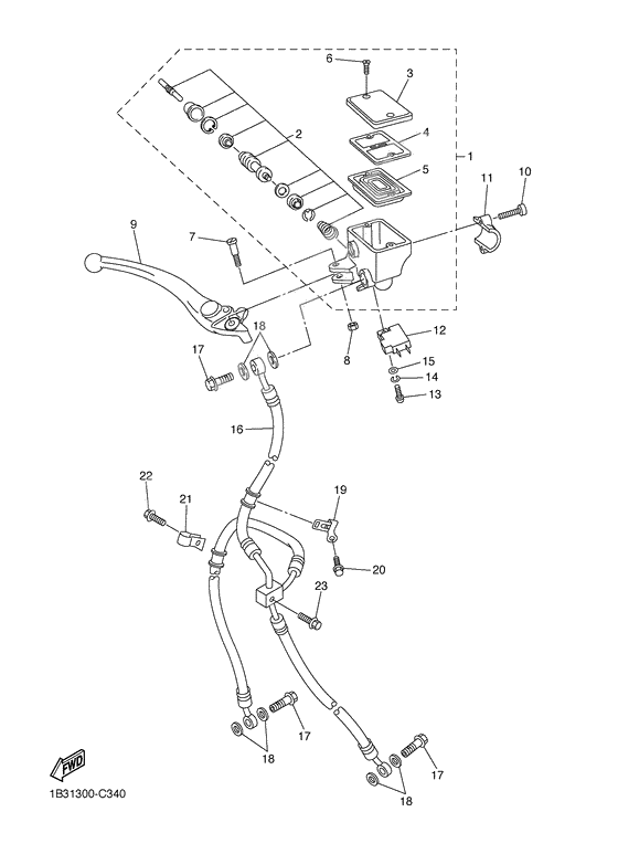 Front master cylinder