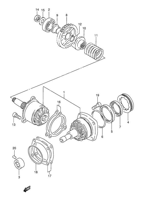 Secondary drive gear