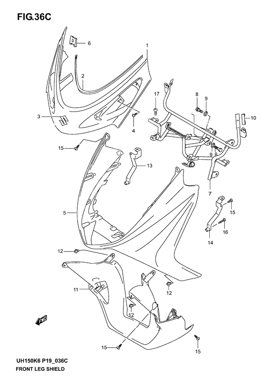 Front leg shield              

                  Model k5