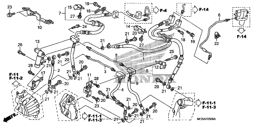 Front brake hose (st1300)