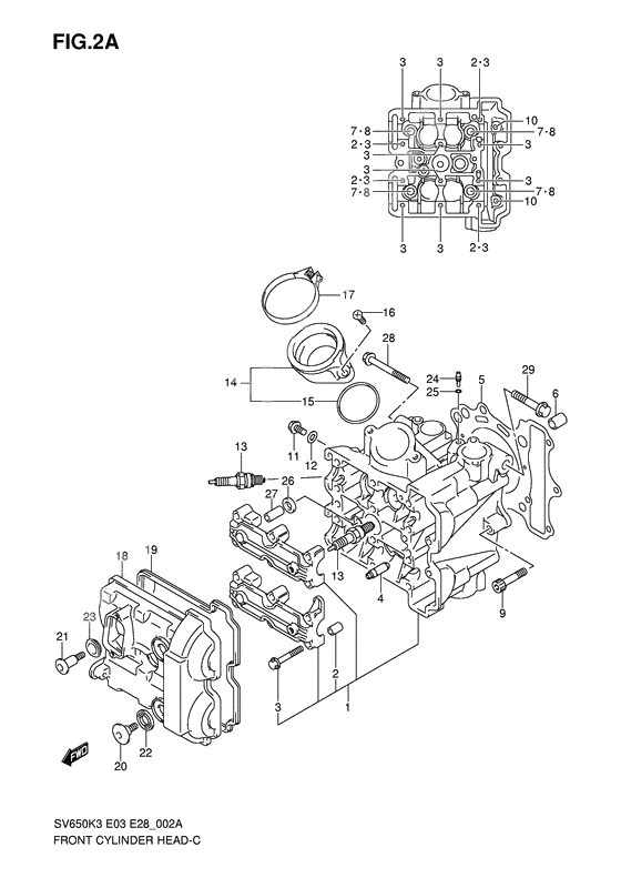 Front cylinder head              

                  Model k7