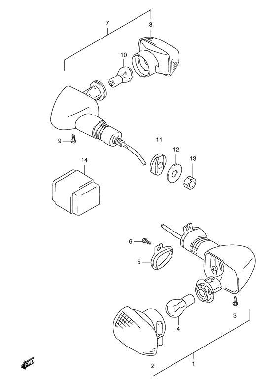 Turnsignal front & rear lamp