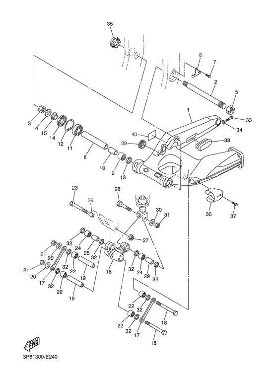 Rear arm