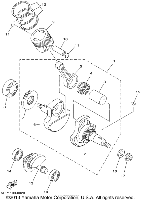 Crankshaft piston
