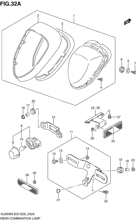 Rear combination lamp              

                  Model k9/l0