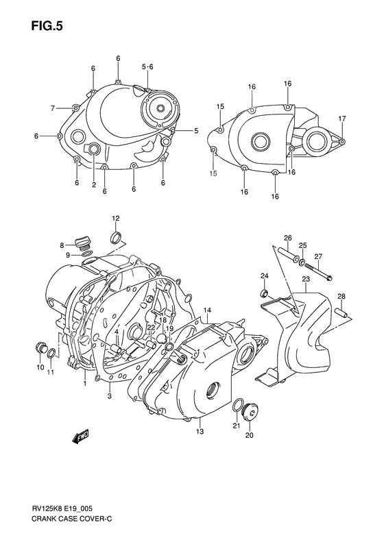 Crankcase cover ass`y (v