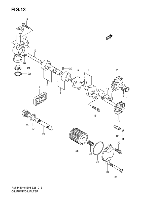 Oil pump              

                  Rm-z450k8/k9/l0