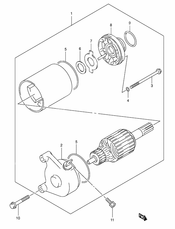 Starting motor