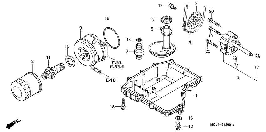 Oil pan/oil pump