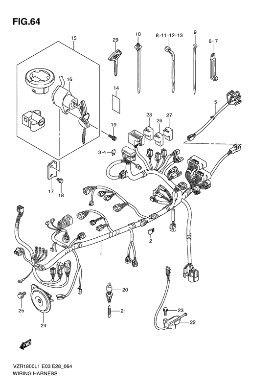 Wiring harness              

                  Vzr1800zl1 e28