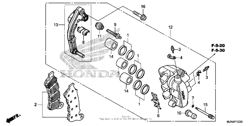 Left front brake caliper