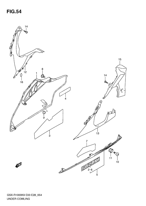 Under cowling              

                  Model k9