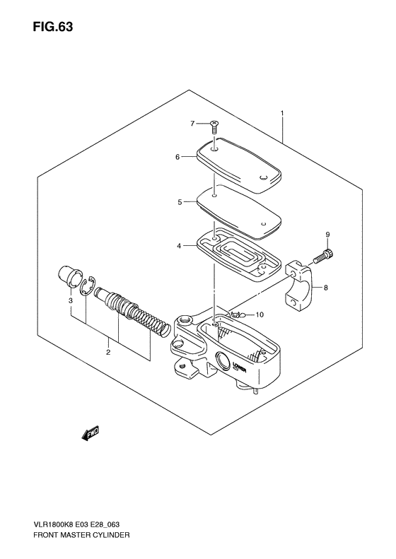 Front master cylinder