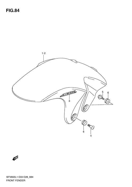 Front fender              

                  Sfv650al1 e28