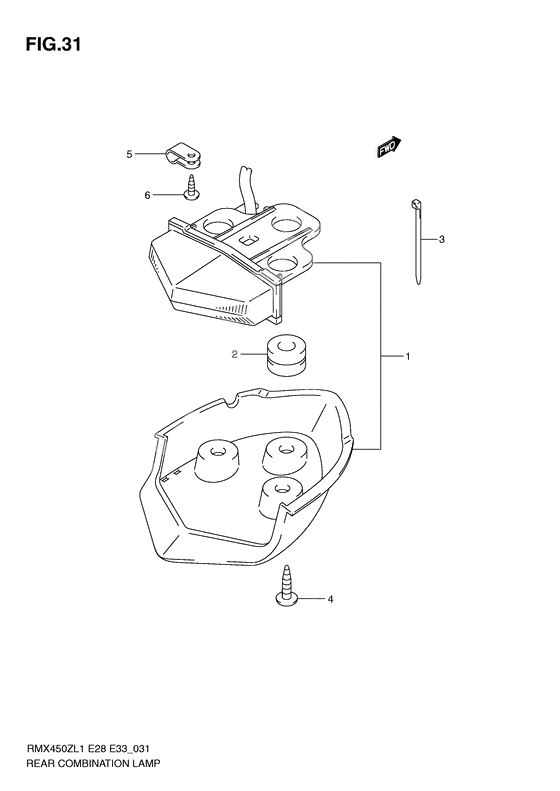 Rear combination lamp              

                  Rmx450zl1 e33