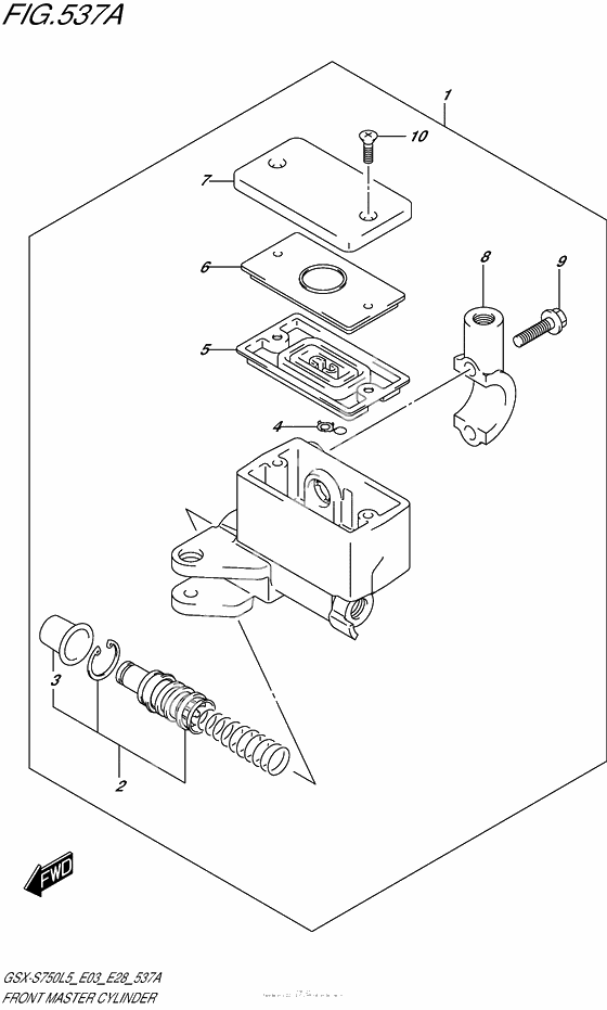 Передний тормозной цилиндр